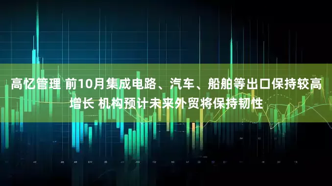 高忆管理 前10月集成电路、汽车、船舶等出口保持较高增长 机构预计未来外贸将保持韧性